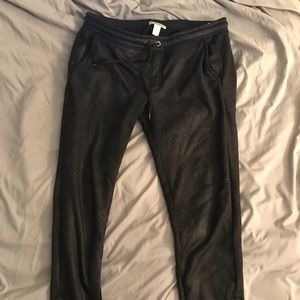 Leather-Look Joggers